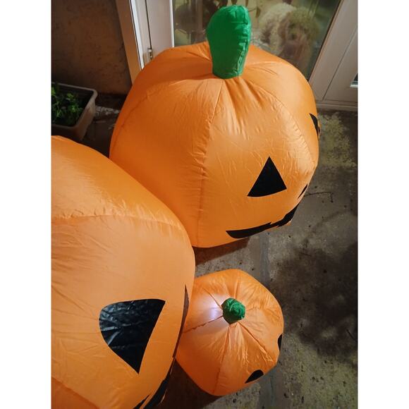 Inflatable LIGHTED Large 8' PUMPKIN PATCH Air blown Yard Outdoor Indoor Party - Picture 7 of 15